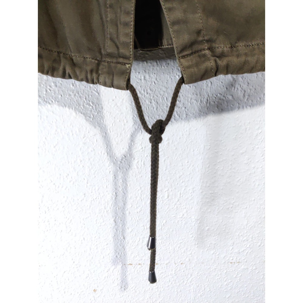 3/$20 Velvet By Graham Spencer Womens Green Fur Hoodie Full Zip Utility Vest S - Picture 10 of 12